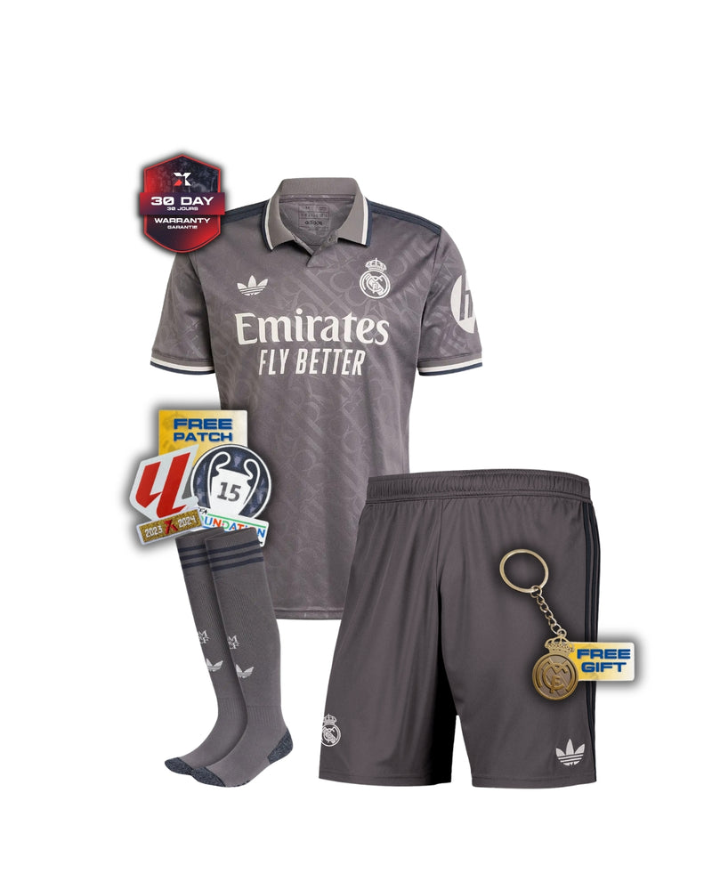 Real Madrid Full Kids Kit Third Jersey + Shorts + Socks 24/25