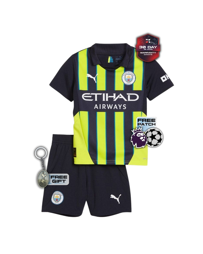 Manchester City Kids Kit Away Jersey + Shorts 24/25