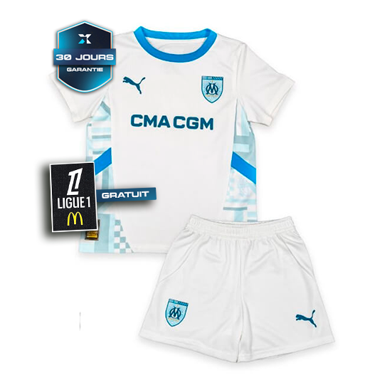 Marseille Kids Kit Home Jersey + Shorts 24/25