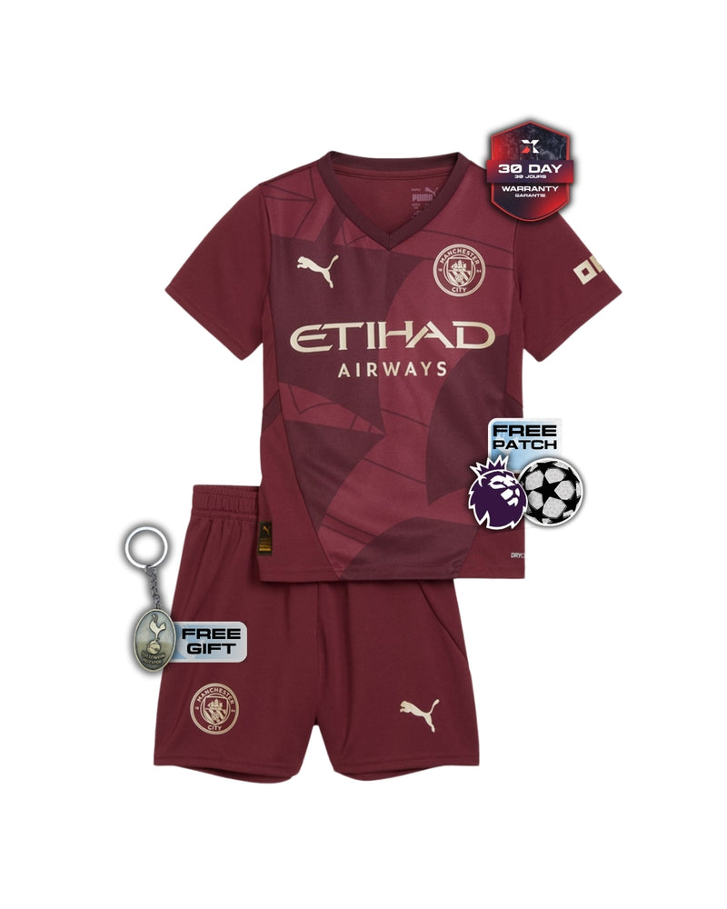 Manchester City Kids Kit Third Jersey + Shorts 24/25