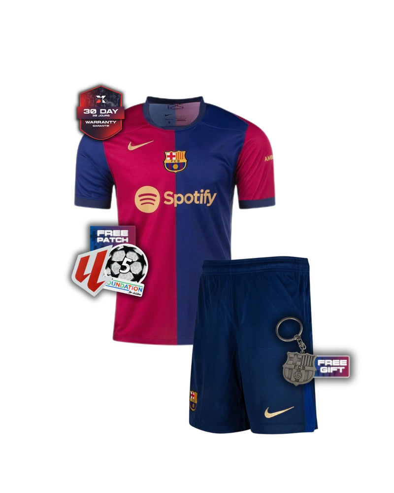 Barcelona Kids Kit Home Jersey + Shorts 24/25