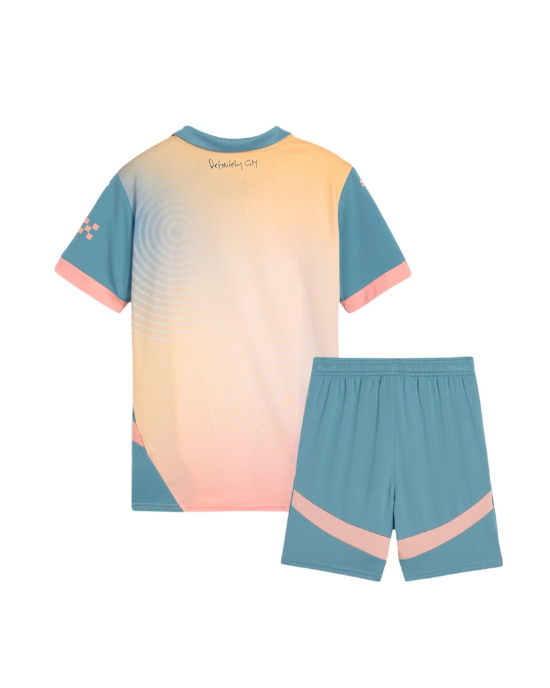 Manchester City Kids Kit Fourth Jersey + Shorts 24/25