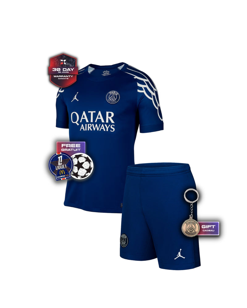 PSG Kids Kit Fourth Jersey + Shorts 24/25