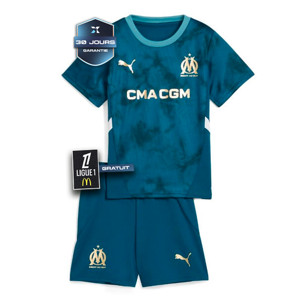 Marseille Kids Kit Away Jersey + Shorts 24/25