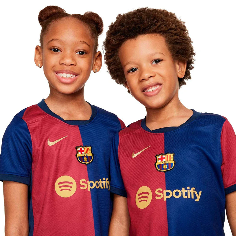 Barcelona Full Kids Kit Home Jersey + Shorts + Socks 24/25