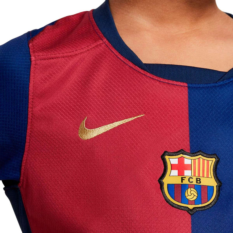 Barcelona Full Kids Kit Home Jersey + Shorts + Socks 24/25