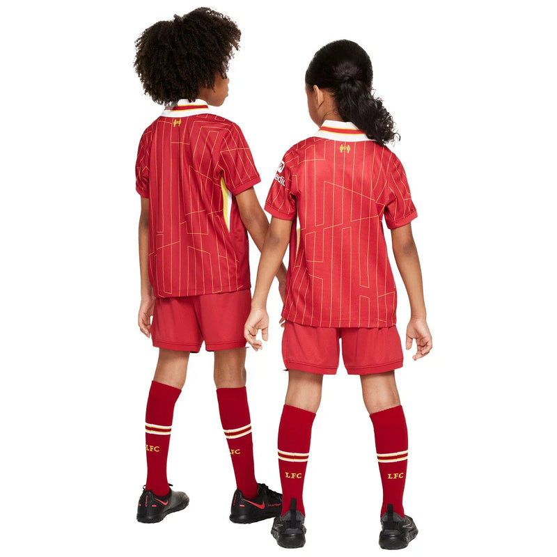 Liverpool Full Kids Kit Home Jersey + Shorts + Socks 24/25